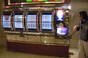 Rad med spilleautomater